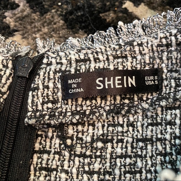 SHEIN Tweed Peplum Top - Picture 4 of 6